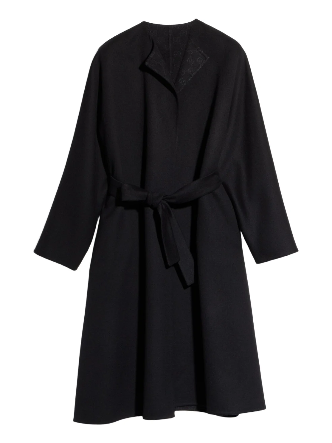 Wool Silk Long Coat With GG Inside Wool Silk Long Coat With GG Inside