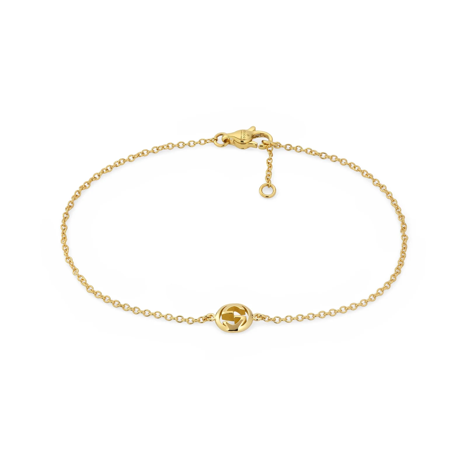 Gucci Interlocking 18k Chain Bracelet