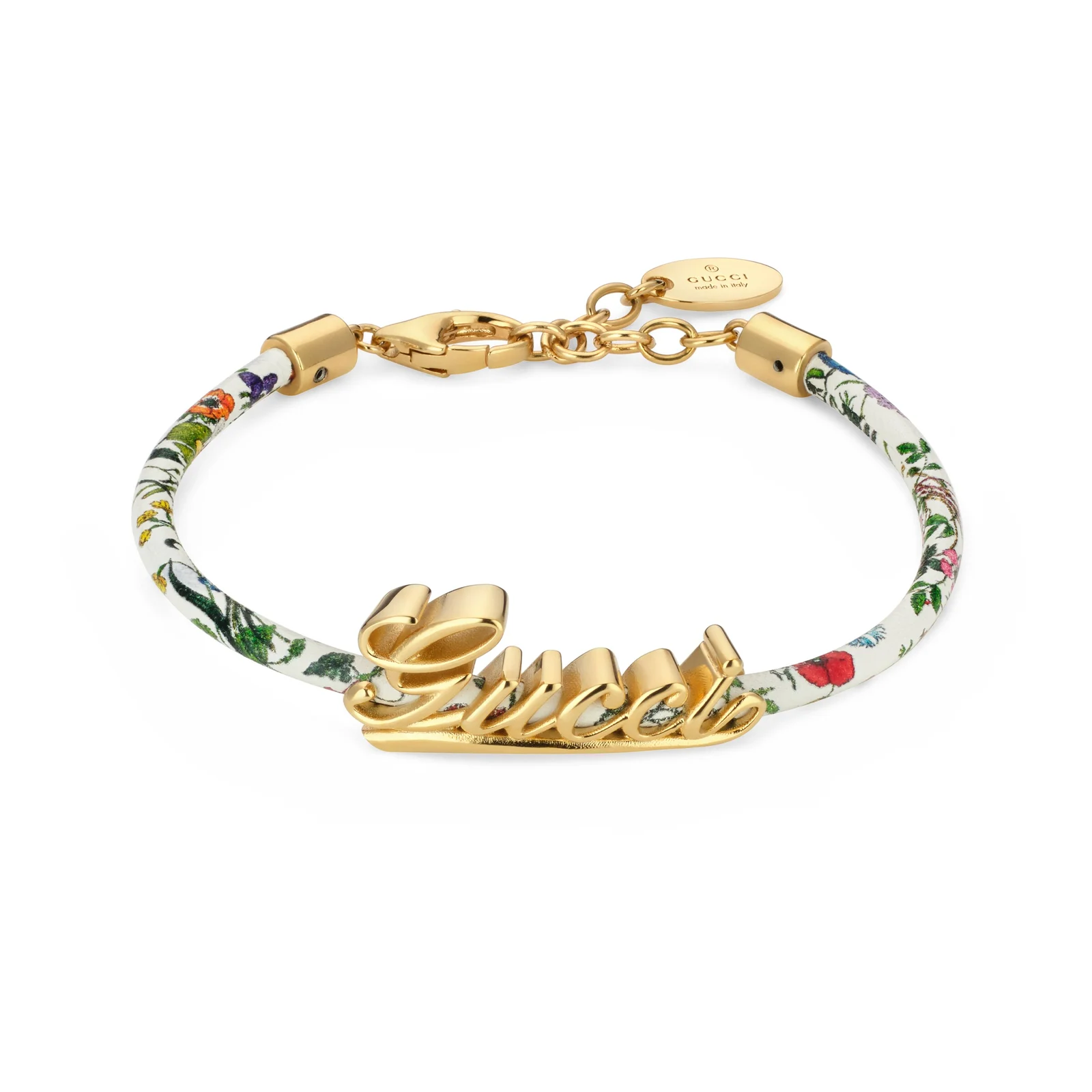 Gucci Leather Bracelet With Gucci Script