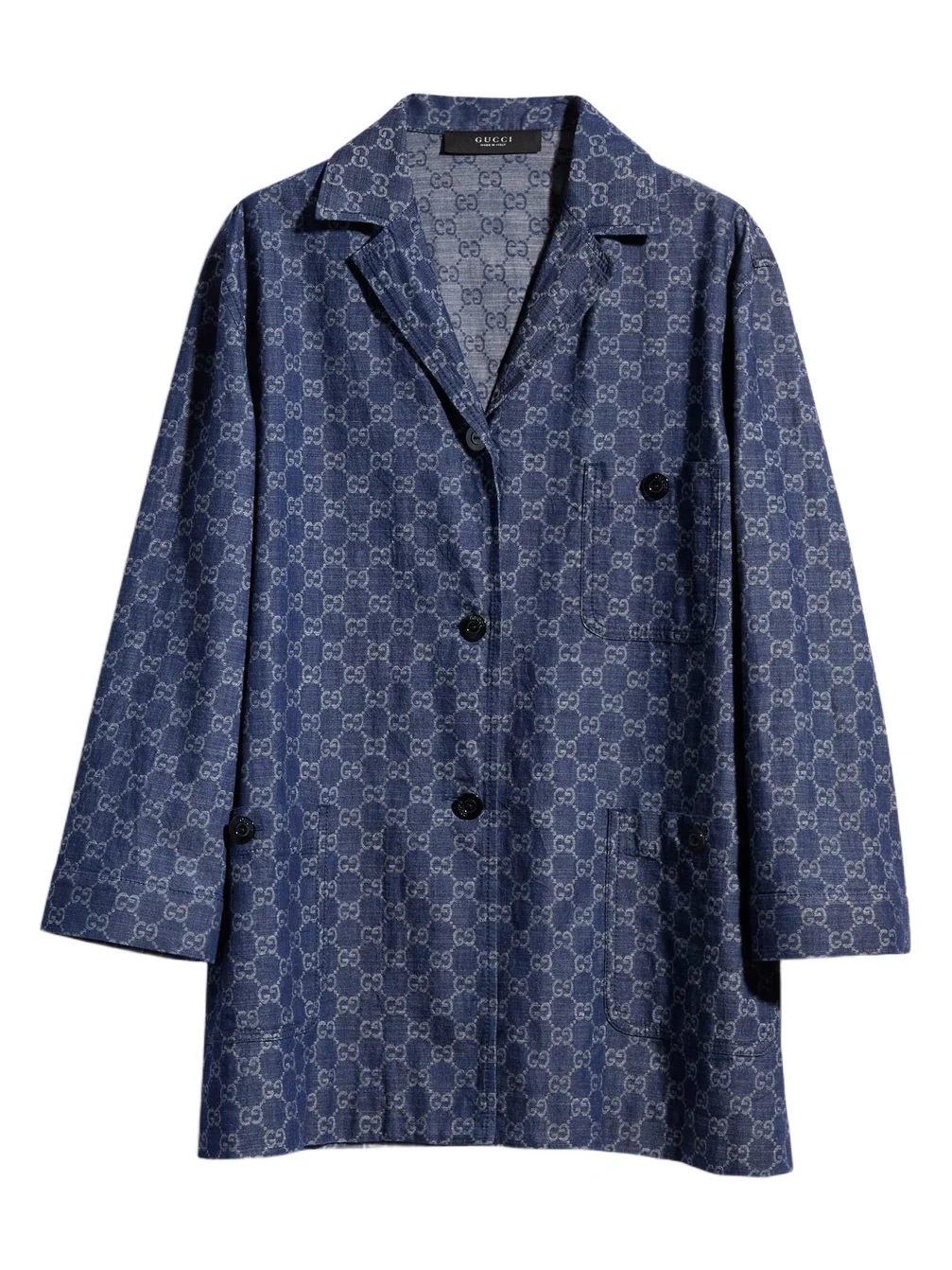 Gucci GG Cotton Denim Jacquard Jacket