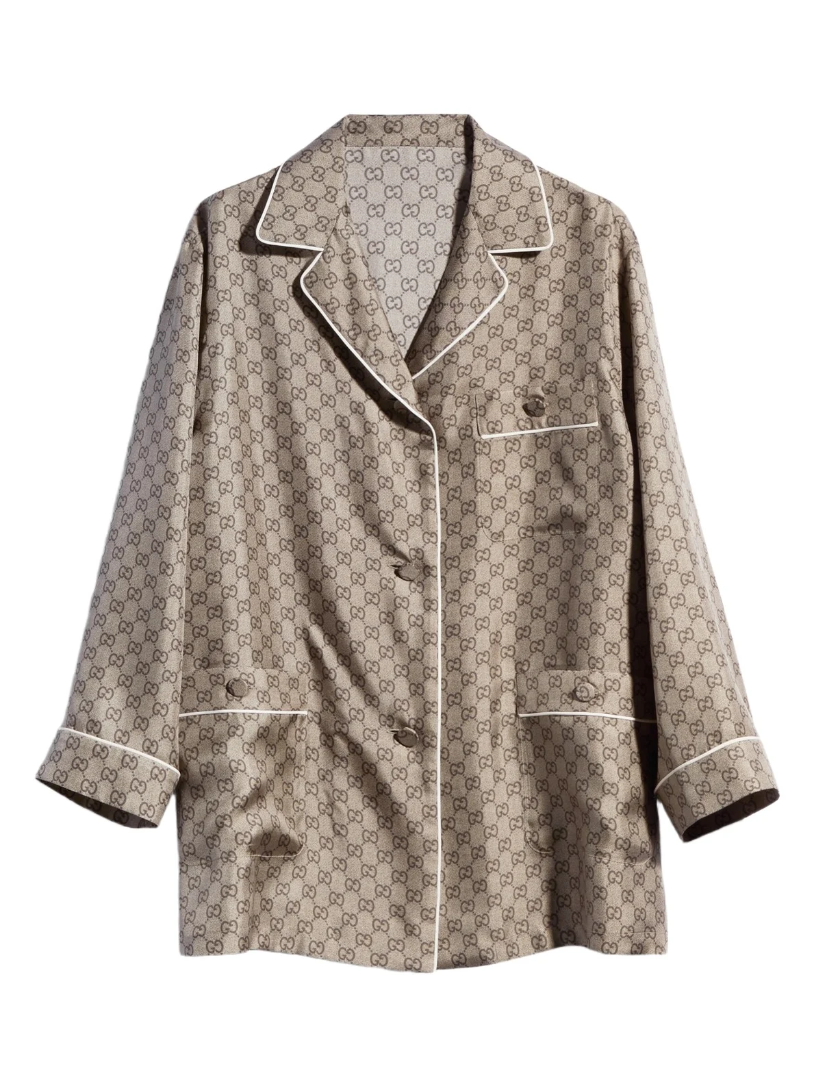 Printed Silk Twill Shirt Printed Silk Twill Shirt