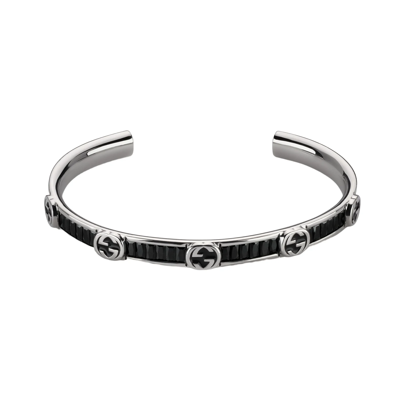Gucci Interlocking Crystal Bangle Bracelet