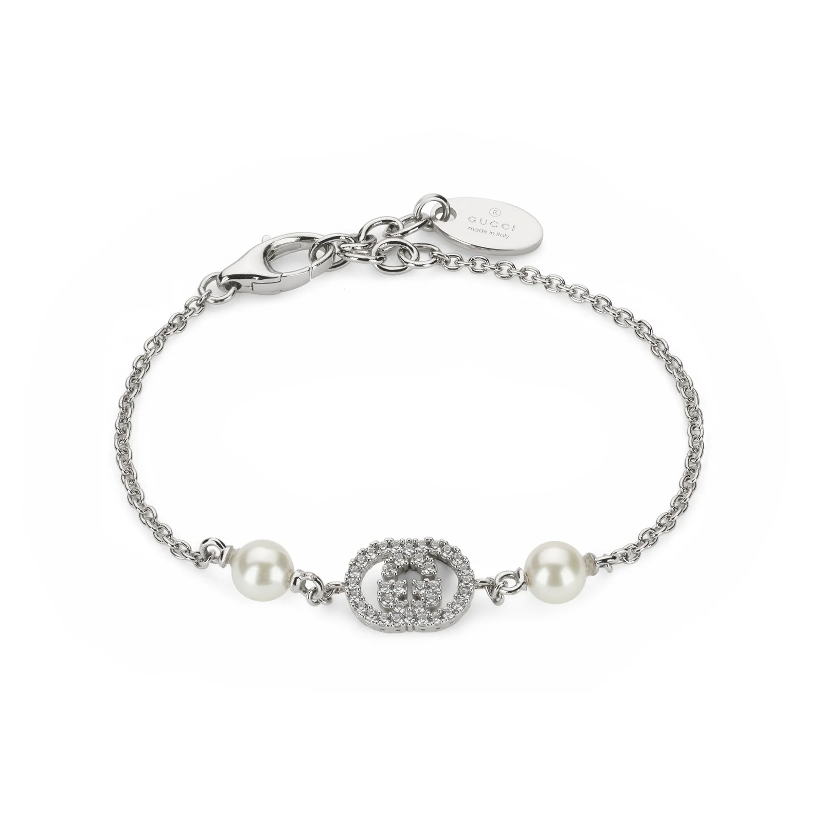 Gucci Crystal And Pearl Bracelet