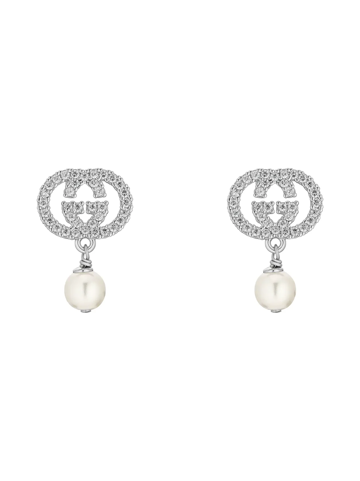 Crystal And Pearl Earrings