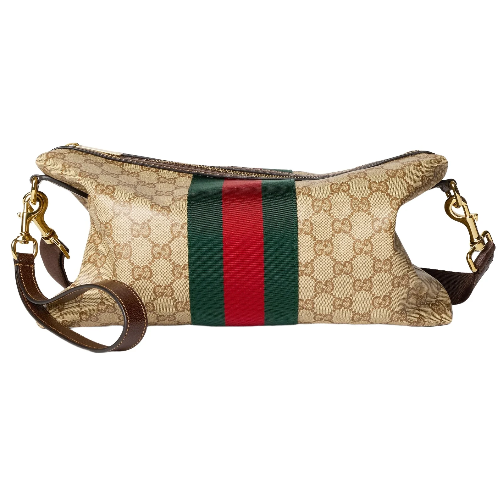 Gucci Medium GG Crossbody Bag With Web