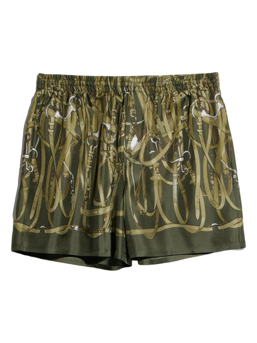 Gucci Printed Silk Twill Shorts