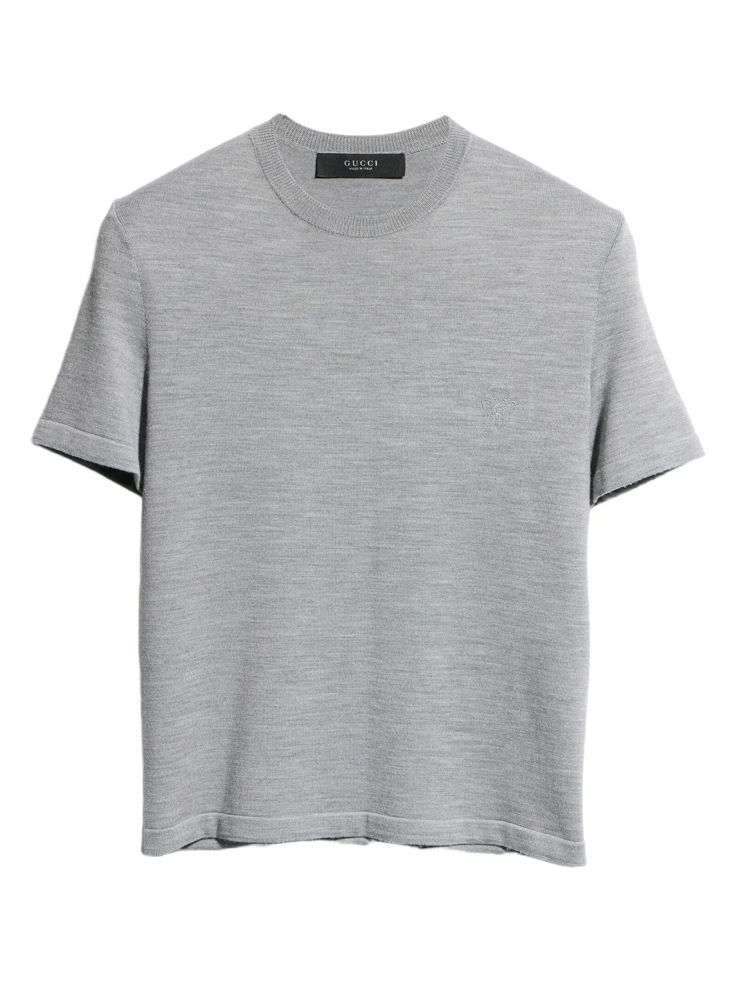 Gucci Cropped Knit Wool Silk Blend T-shirt