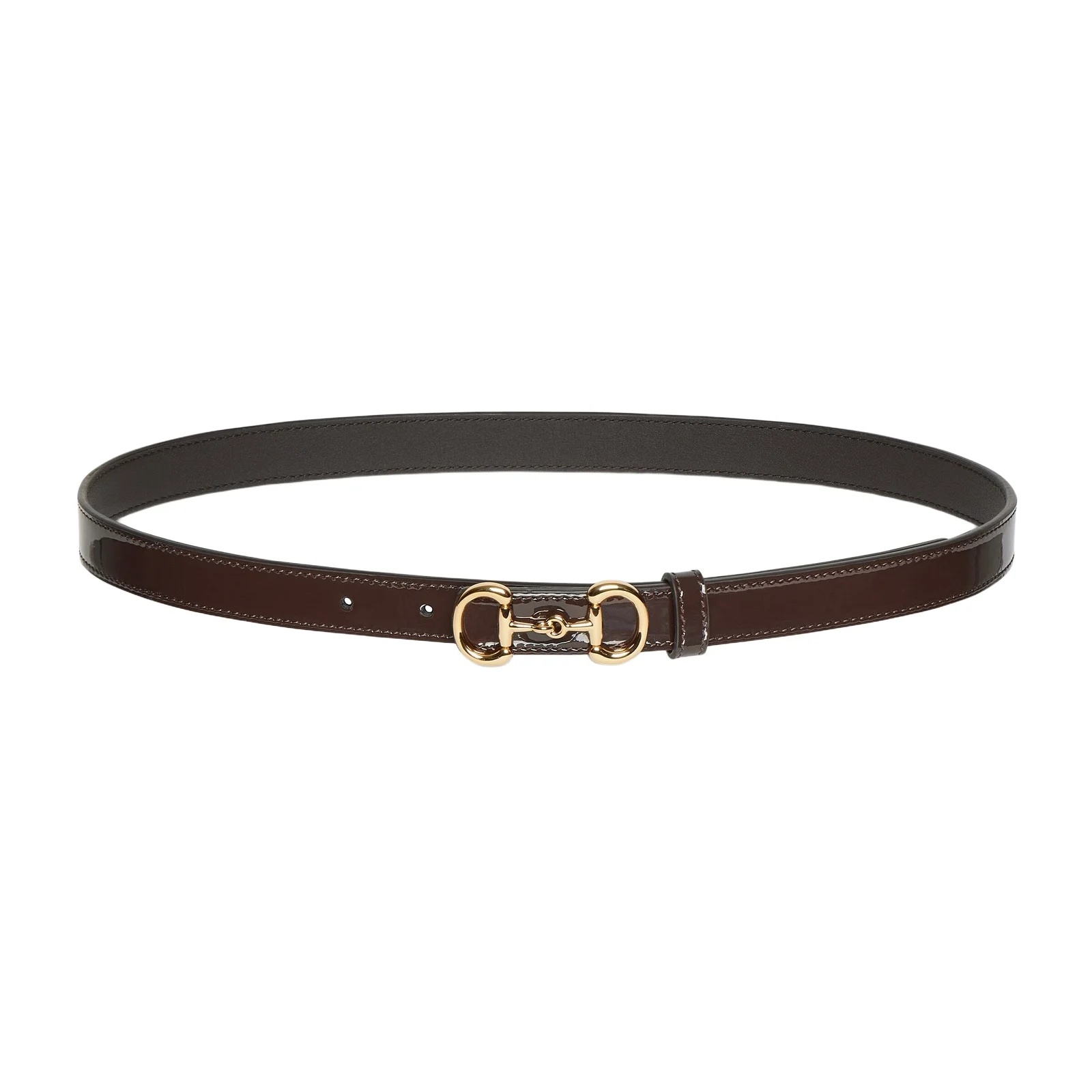 Gucci Thin Belt With Horsebit Buckle