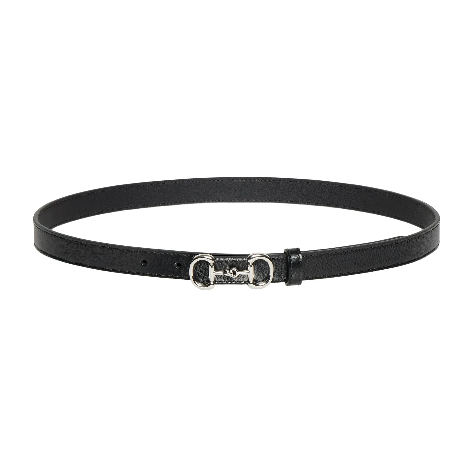 Gucci Thin Belt With Horsebit Buckle
