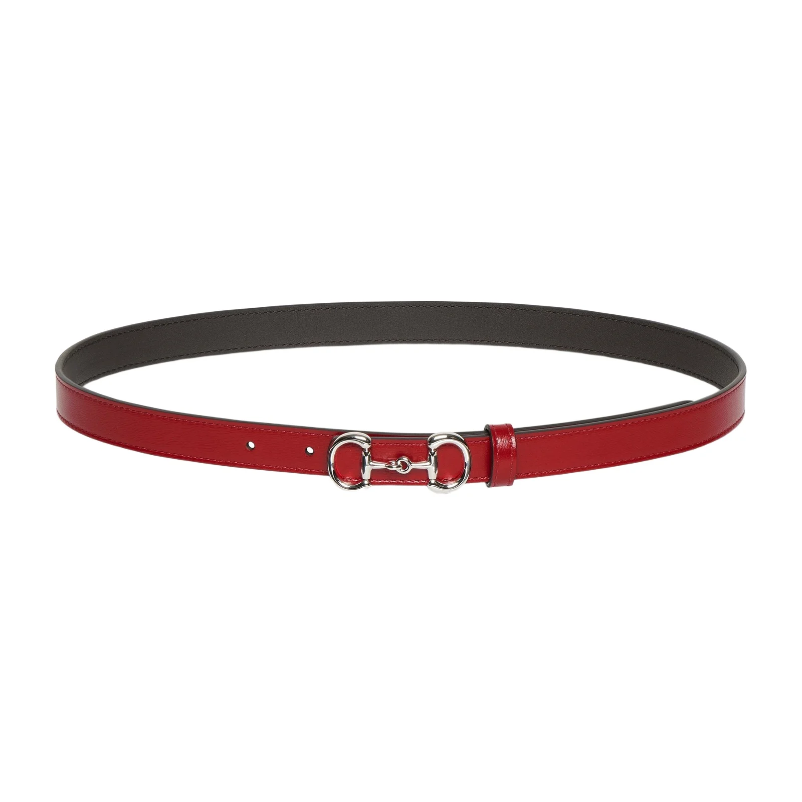 Gucci Thin Belt With Horsebit Buckle