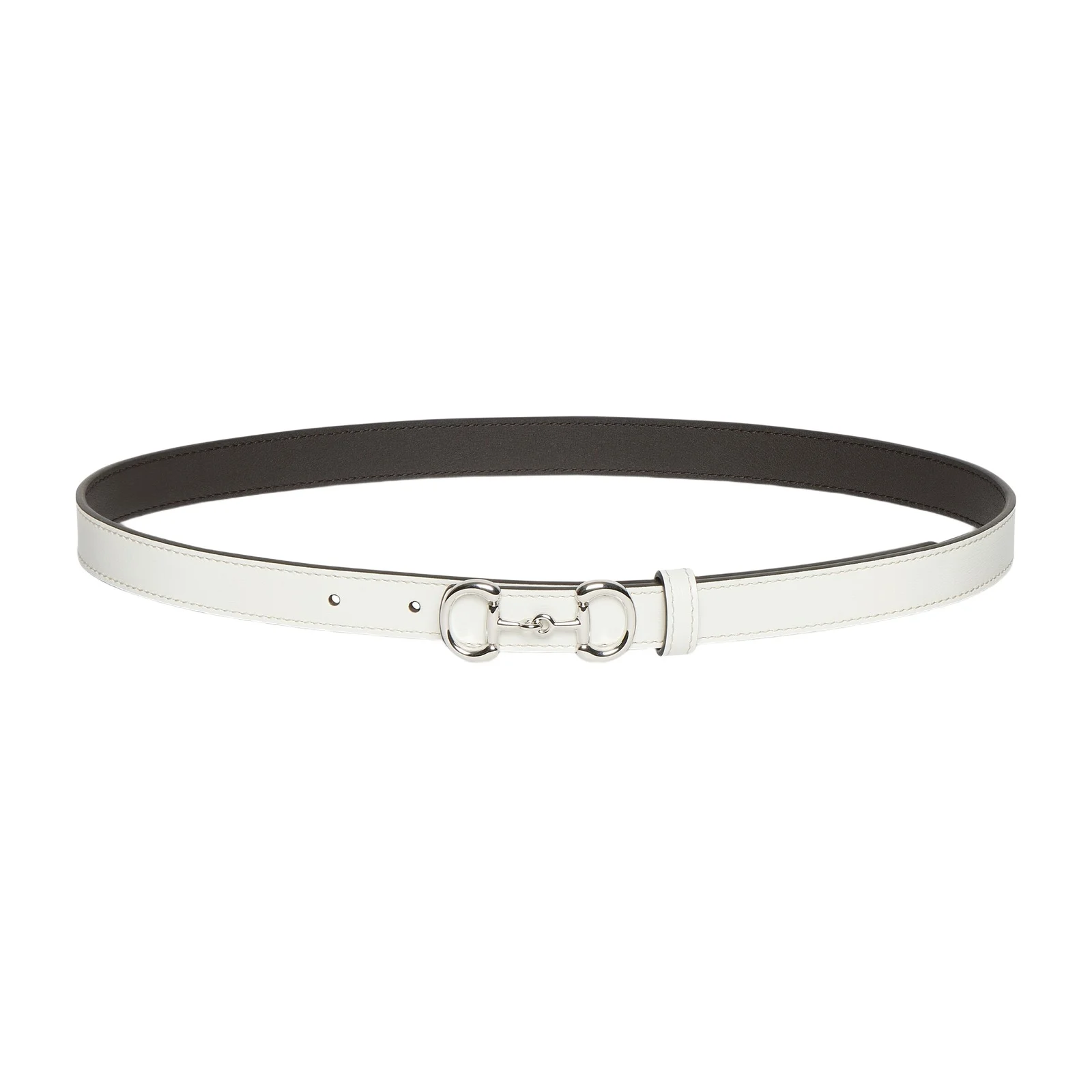 Gucci Thin Belt With Horsebit Buckle
