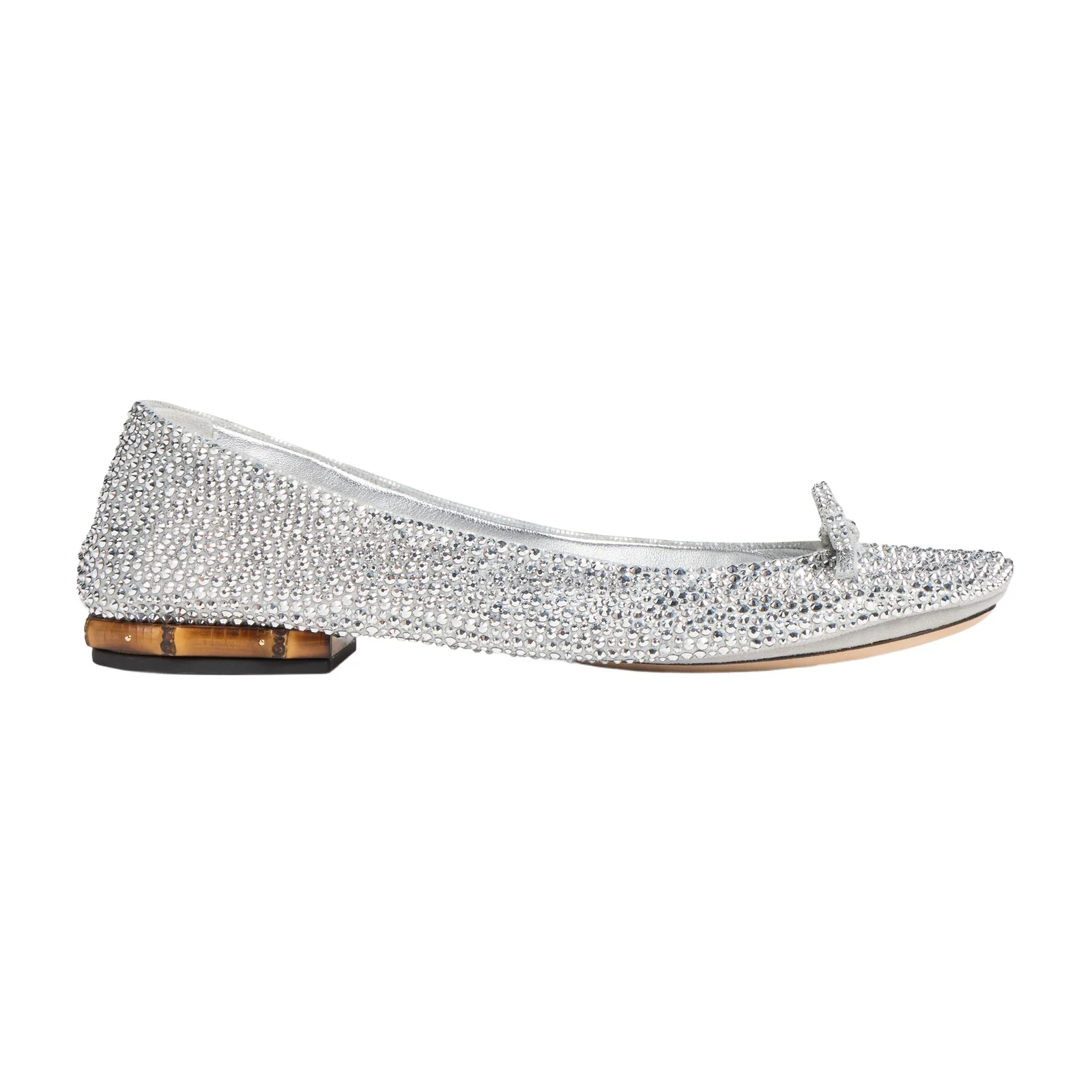 Gucci Crystal Ballerina With Bamboo