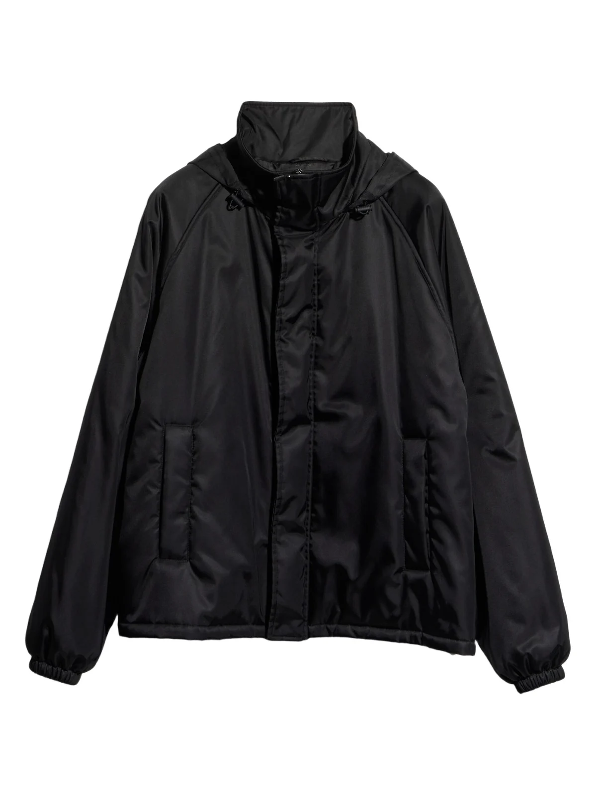 Nylon Gabardine Zip Jacket With Embroidery