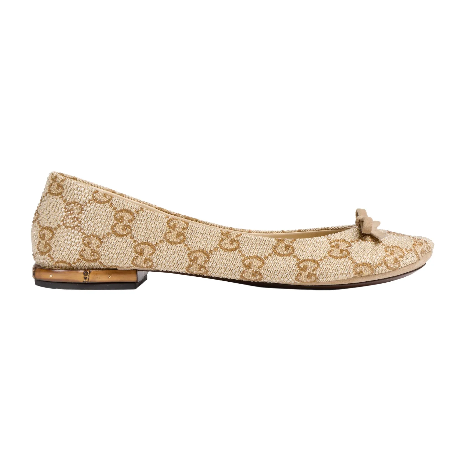 Gucci Crystal Ballerina With Bamboo