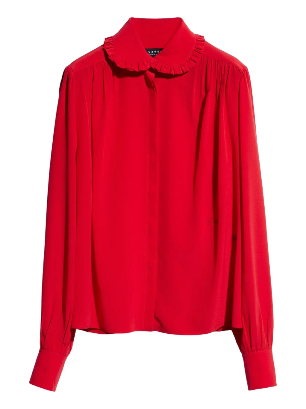 Silk Crêpe De Chine Shirt With Embroidery Silk Crêpe De Chine Shirt With Embroidery