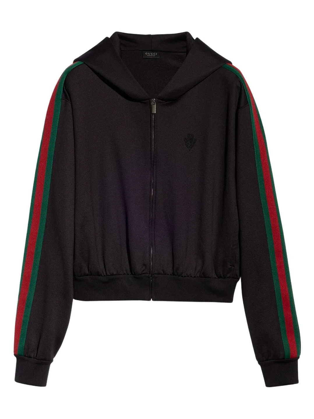 Gucci Cotton Jersey Zip Jacket With Web