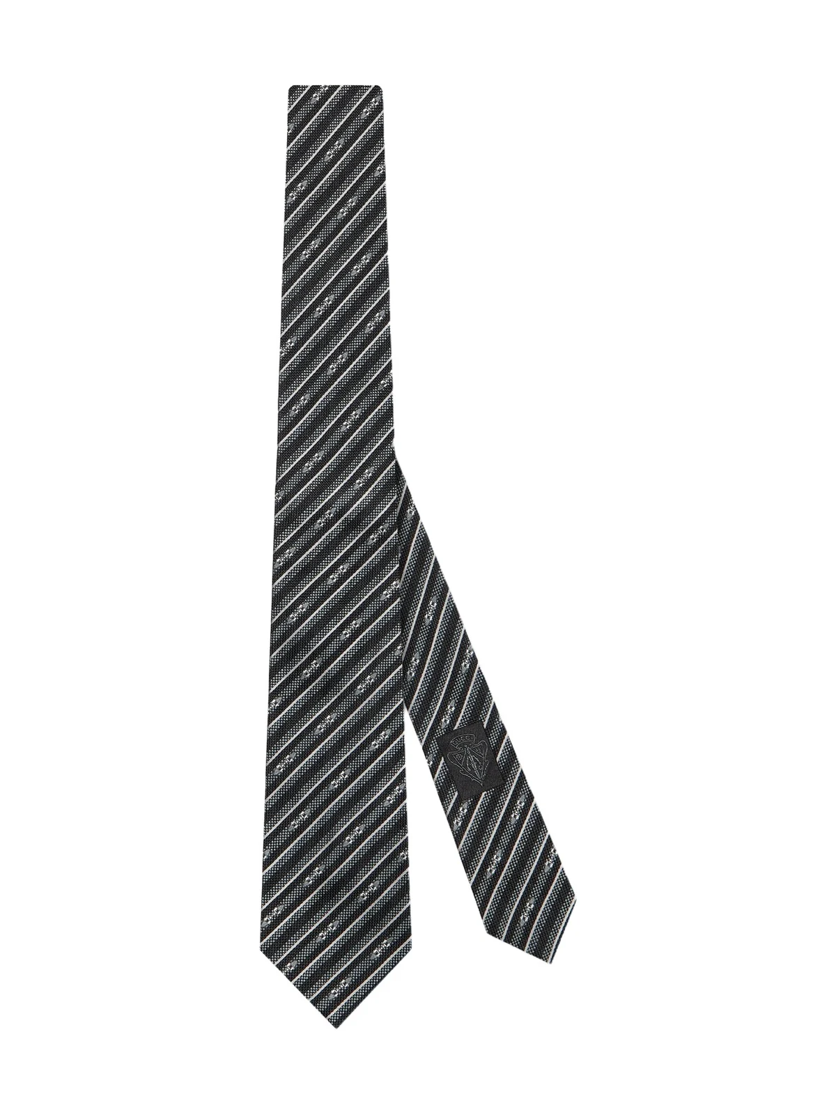 Gucci Striped Horsebit Silk Jacquard Tie