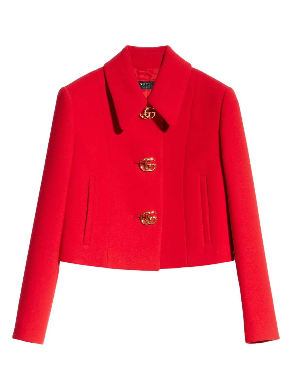 Gucci Crêpe Wool Jacket With Double G Button
