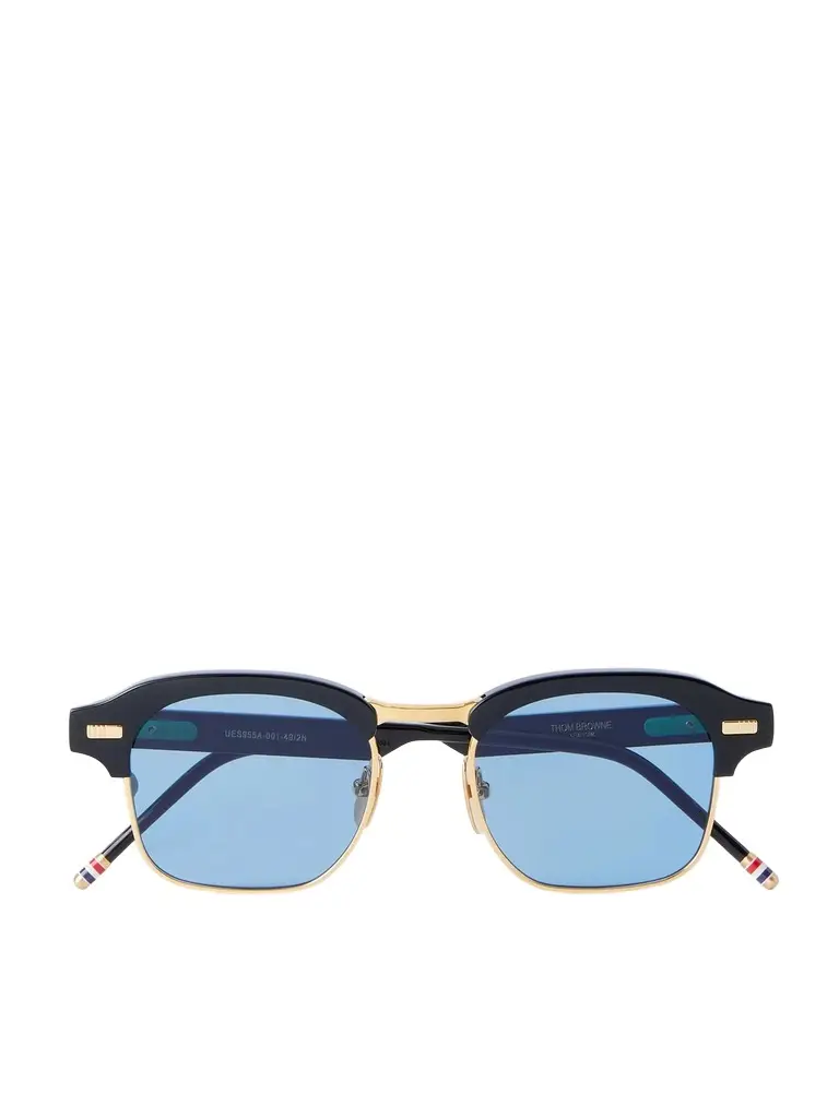D-Frame Acetate and Gold-Plated Titanium Sunglasses - Men D-Frame Acetate and Gold-Plated Titanium Sunglasses - Men
