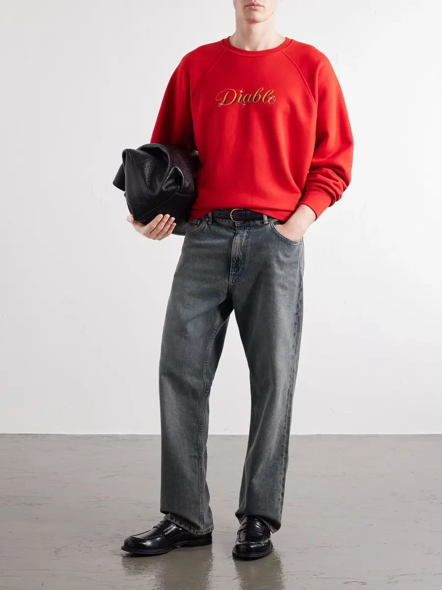 Willy Chavarria Diablo Printed Cotton-Jersey Sweatshirt - Men | Thumbnail 2 Willy Chavarria Diablo Printed Cotton-Jersey Sweatshirt - Men | Thumbnail 2