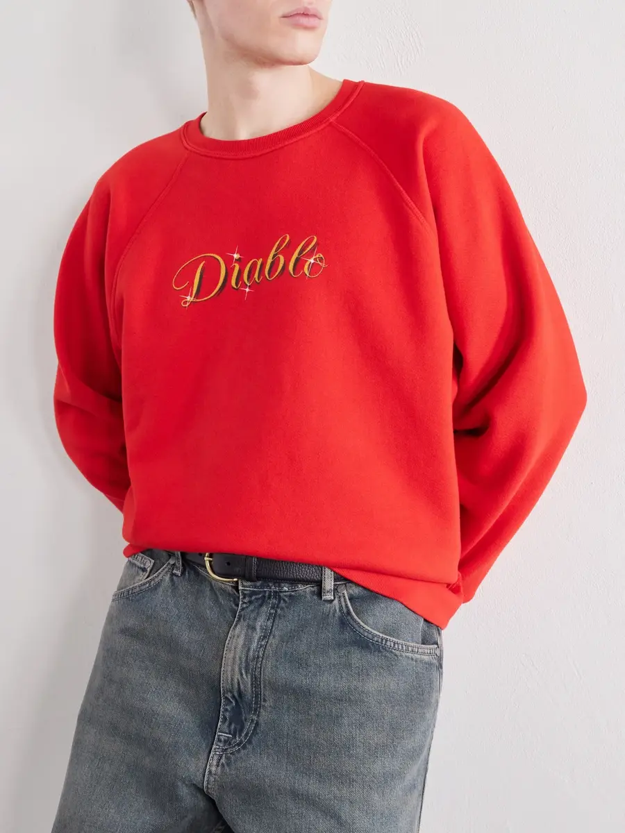 Willy Chavarria Diablo Printed Cotton-Jersey Sweatshirt - Men | Thumbnail 5 Willy Chavarria Diablo Printed Cotton-Jersey Sweatshirt - Men | Thumbnail 5