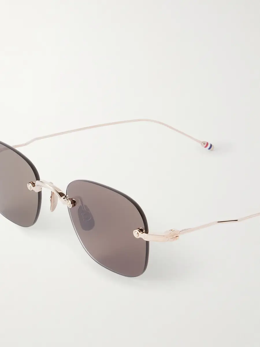 Thom Browne Square-Frame Gold-Plated Titanium Sunglasses - Men | Thumbnail 3 Thom Browne Square-Frame Gold-Plated Titanium Sunglasses - Men | Thumbnail 3