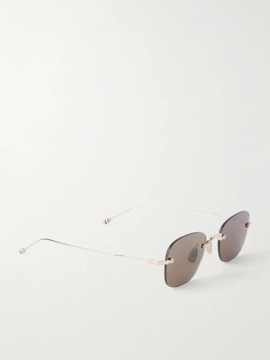 Thom Browne Square-Frame Gold-Plated Titanium Sunglasses - Men | Thumbnail 4 Thom Browne Square-Frame Gold-Plated Titanium Sunglasses - Men | Thumbnail 4