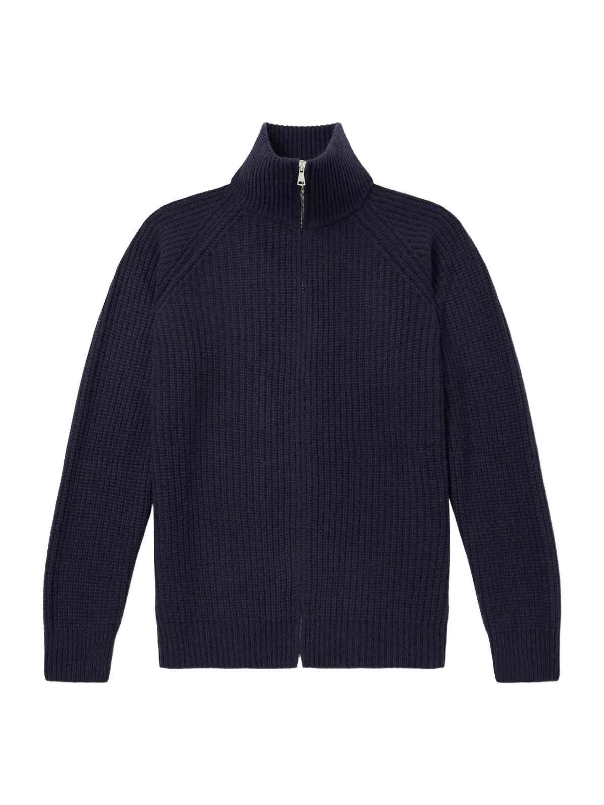Ghiaia Cashmere Barracuda Ribbed-Knit Cashmere Zip-Up Sweater - Men