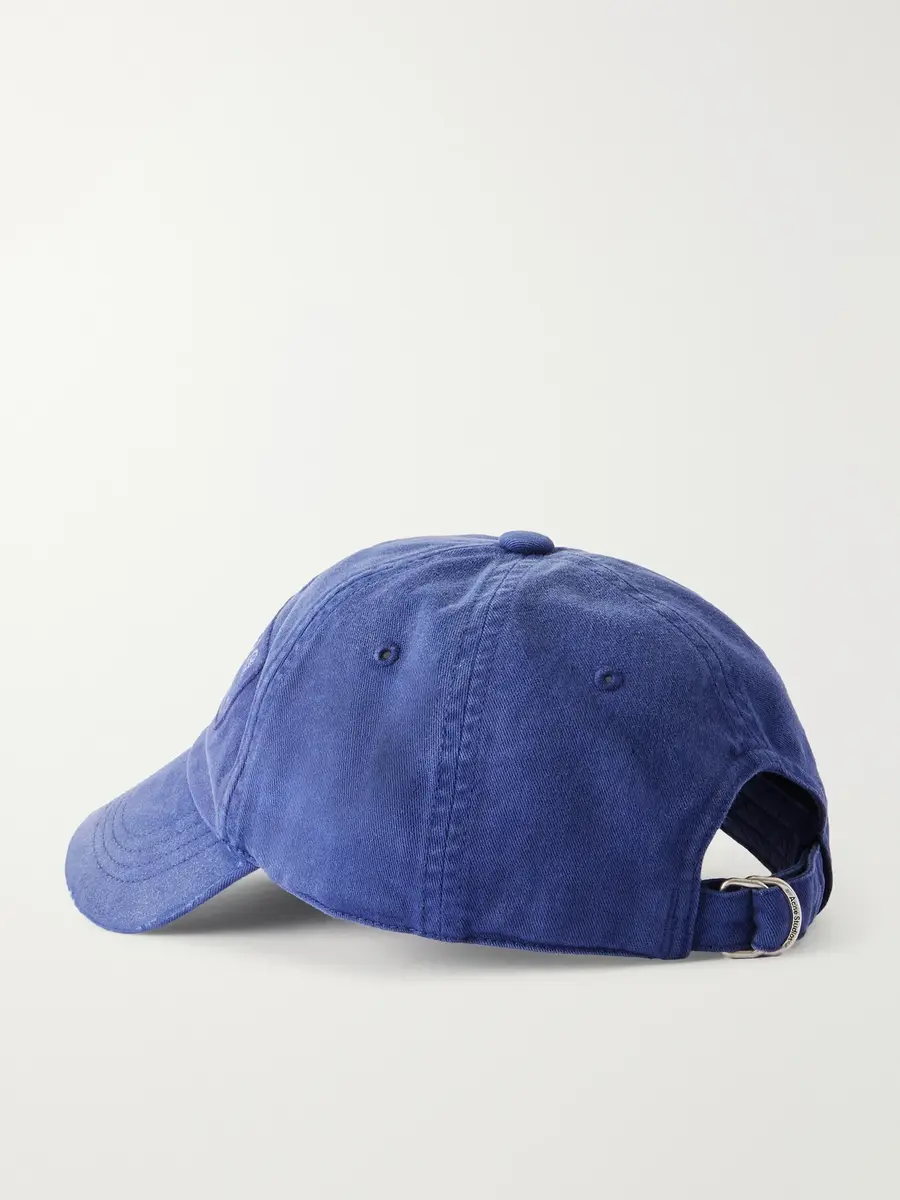 Acne Studios Logo-Printed Distressed Cotton-Twill Baseball Cap - Men | Thumbnail 4