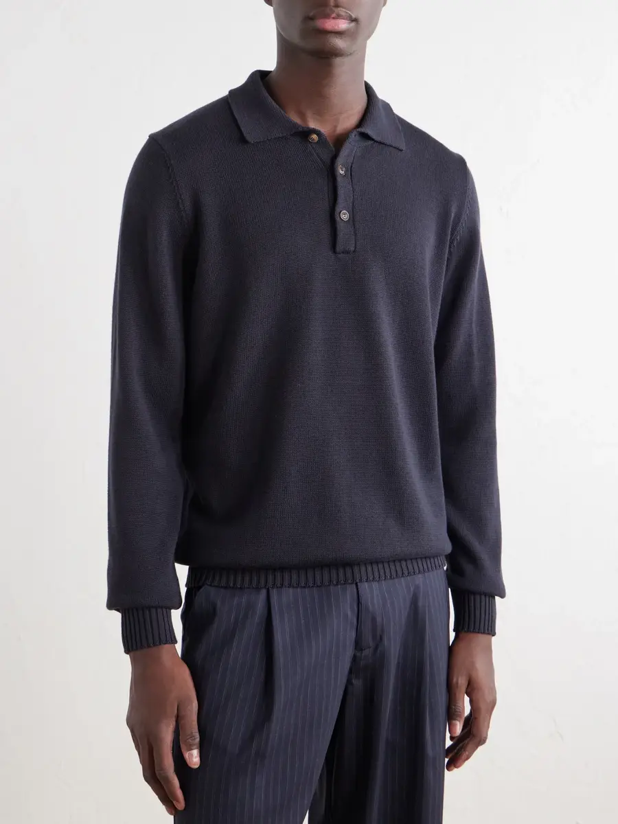Ghiaia Cashmere Cotton Polo Shirt - Men | Thumbnail 3 Ghiaia Cashmere Cotton Polo Shirt - Men | Thumbnail 3