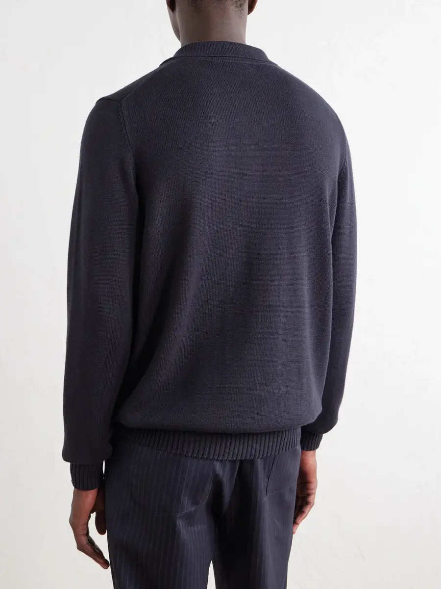 Ghiaia Cashmere Cotton Polo Shirt - Men | Thumbnail 4 Ghiaia Cashmere Cotton Polo Shirt - Men | Thumbnail 4