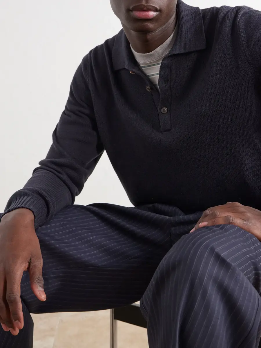 Ghiaia Cashmere Cotton Polo Shirt - Men | Thumbnail 5 Ghiaia Cashmere Cotton Polo Shirt - Men | Thumbnail 5