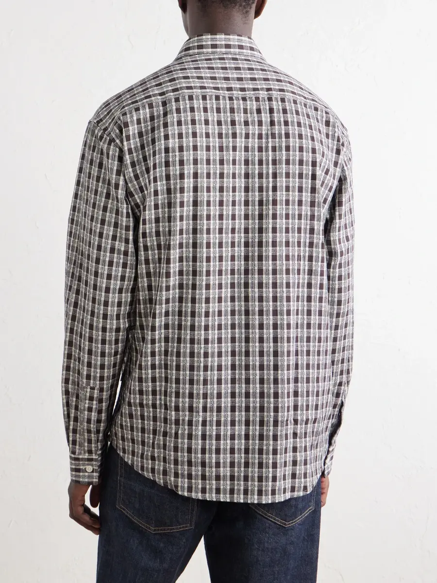 NN07 Deon 50007 Checked Mouliné Woven Organic Cotton Shirt - Men | Thumbnail 4