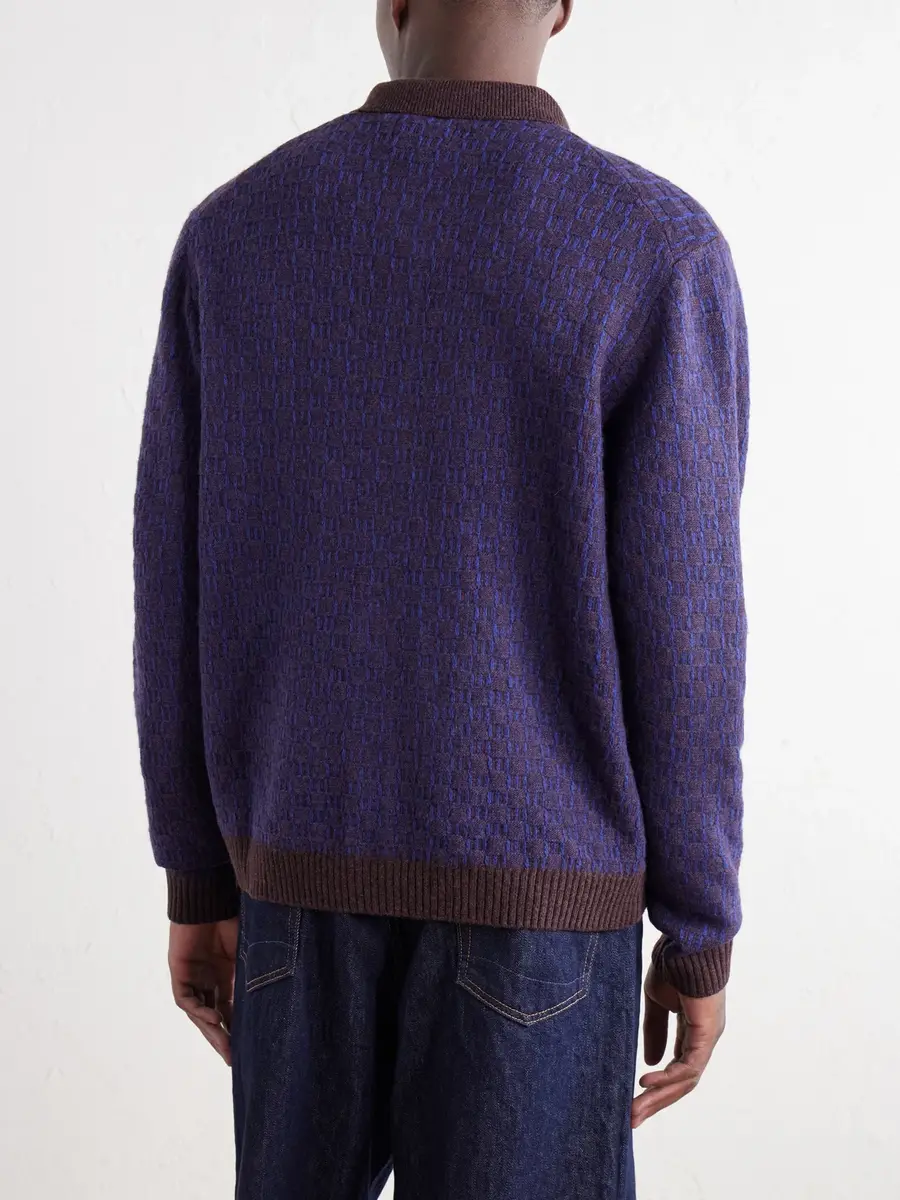 NN07 Thor 60004 Checked Wool-Blend Cardigan - Men | Thumbnail 4 NN07 Thor 60004 Checked Wool-Blend Cardigan - Men | Thumbnail 4