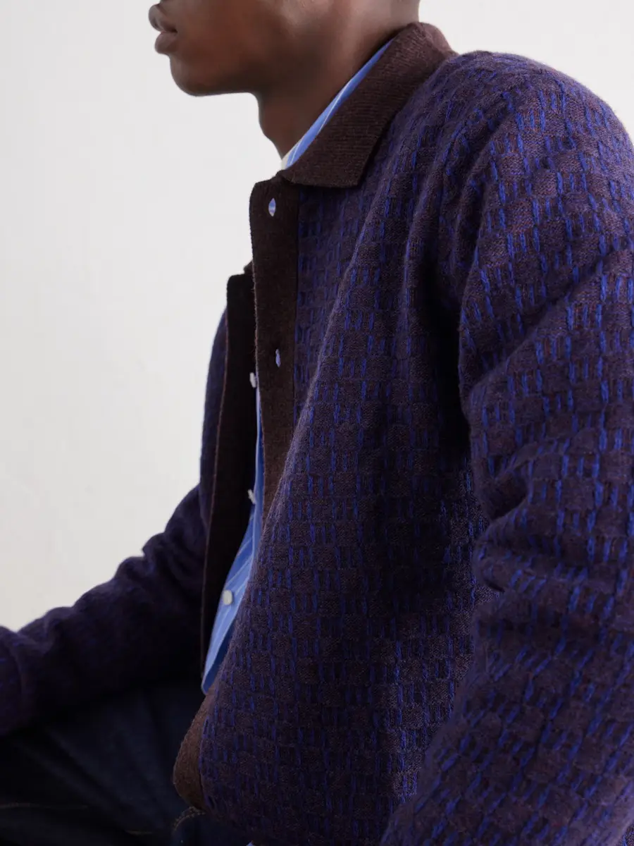 NN07 Thor 60004 Checked Wool-Blend Cardigan - Men | Thumbnail 5 NN07 Thor 60004 Checked Wool-Blend Cardigan - Men | Thumbnail 5