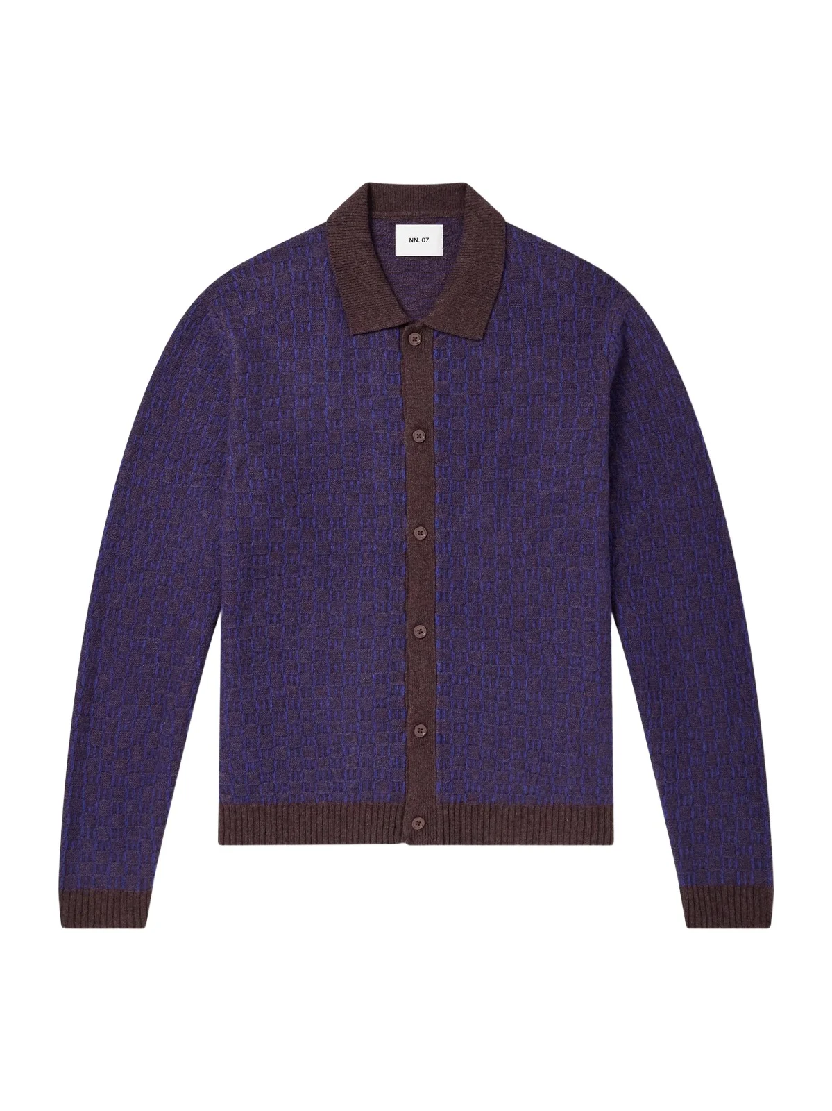 NN07 Thor 60004 Checked Wool-Blend Cardigan - Men