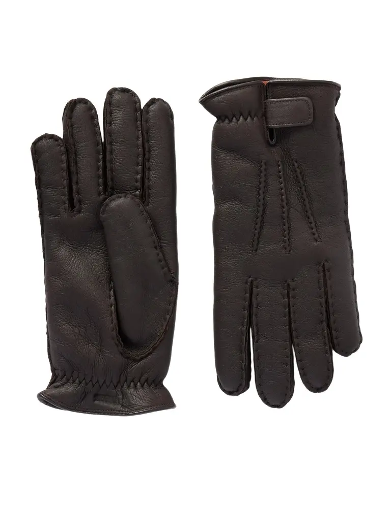Full-Grain Leather Gloves - Men