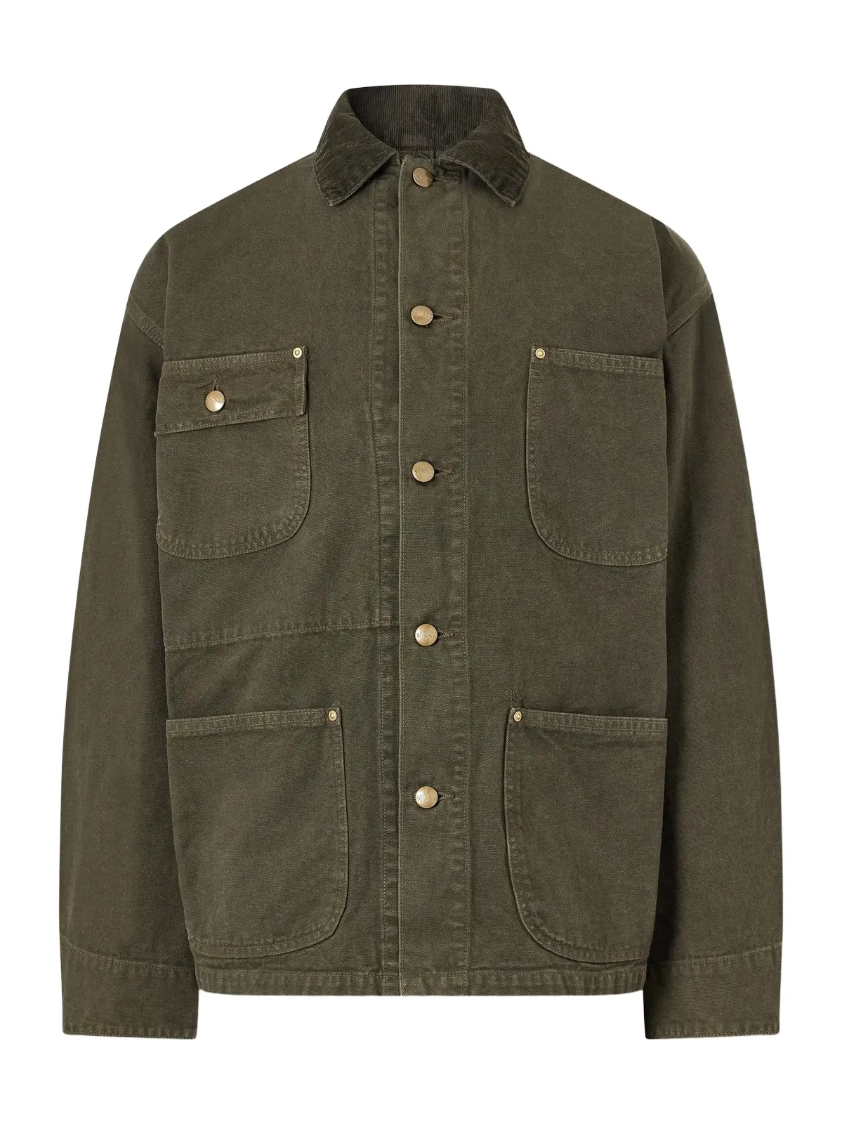 OrSlow Corduroy-Trimmed Cotton-Drill Jacket - Men