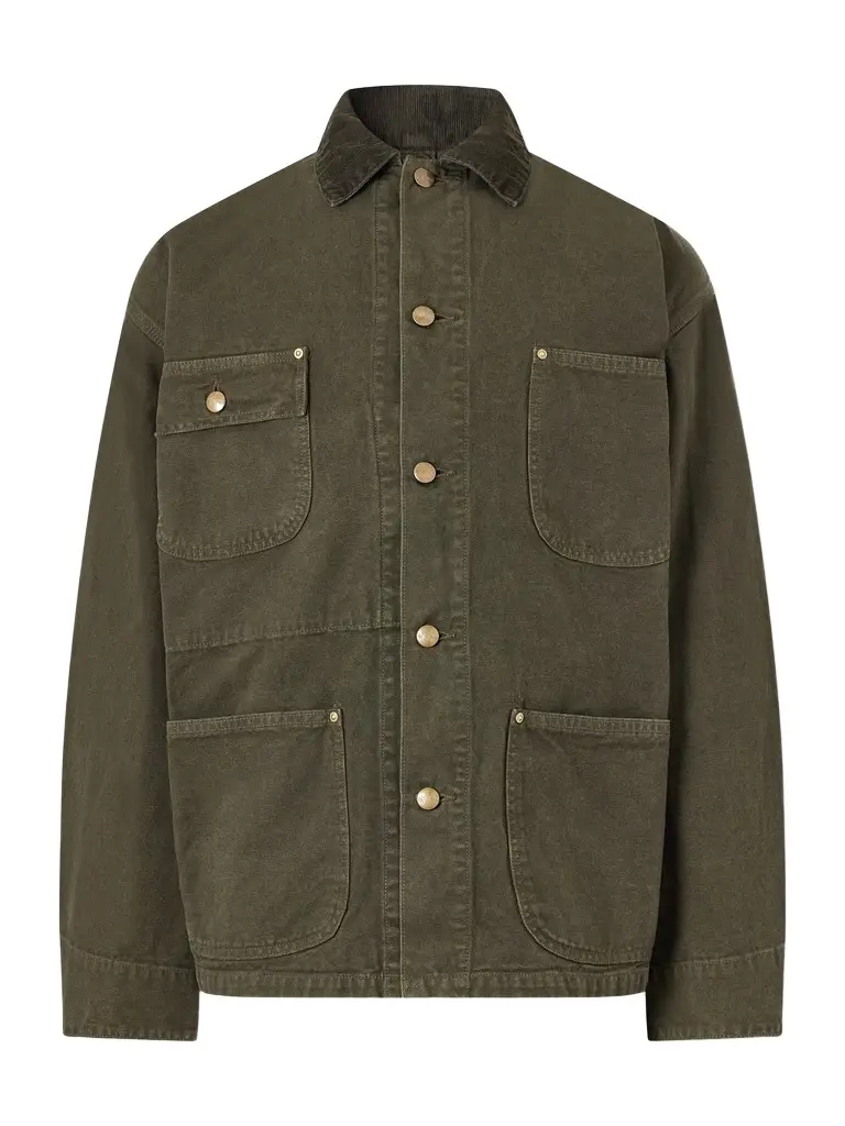 Corduroy-Trimmed Cotton-Drill Jacket - Men Corduroy-Trimmed Cotton-Drill Jacket - Men