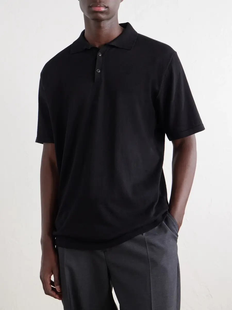 Ghiaia Cashmere Cotton Polo Shirt - Men | Thumbnail 3