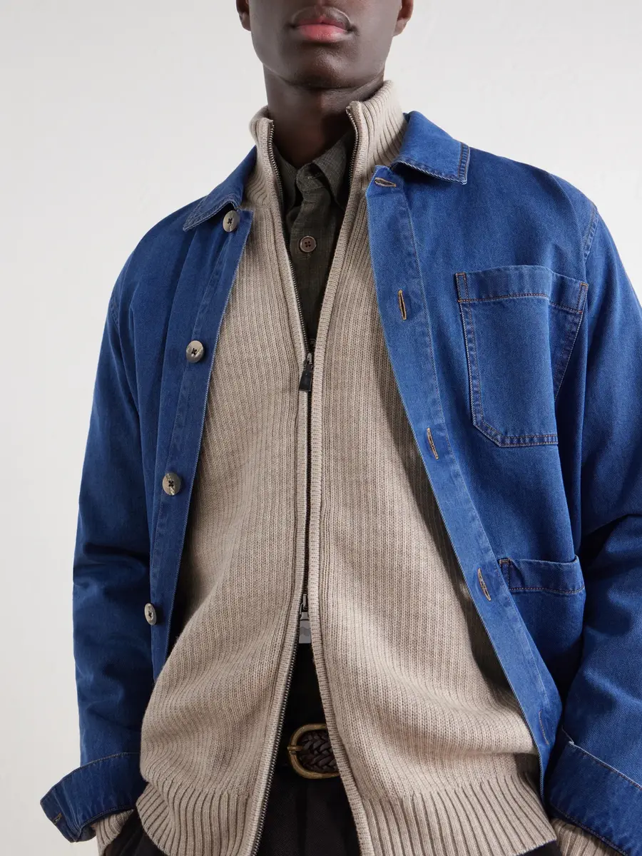 Frescobol Carioca Minas Merino Wool Zip-Through Sweater - Men | Thumbnail 4 Frescobol Carioca Minas Merino Wool Zip-Through Sweater - Men | Thumbnail 4