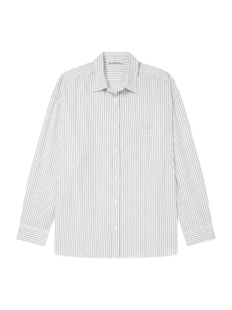 Pinstriped TENCEL™ Lyocell-Poplin Shirt - Men Pinstriped TENCEL™ Lyocell-Poplin Shirt - Men