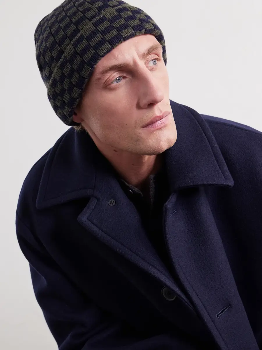A Kind Of Guise Ajedrez Checkerboard Alpaca and Merino Wool-Blend Beanie - Men | Thumbnail 3
