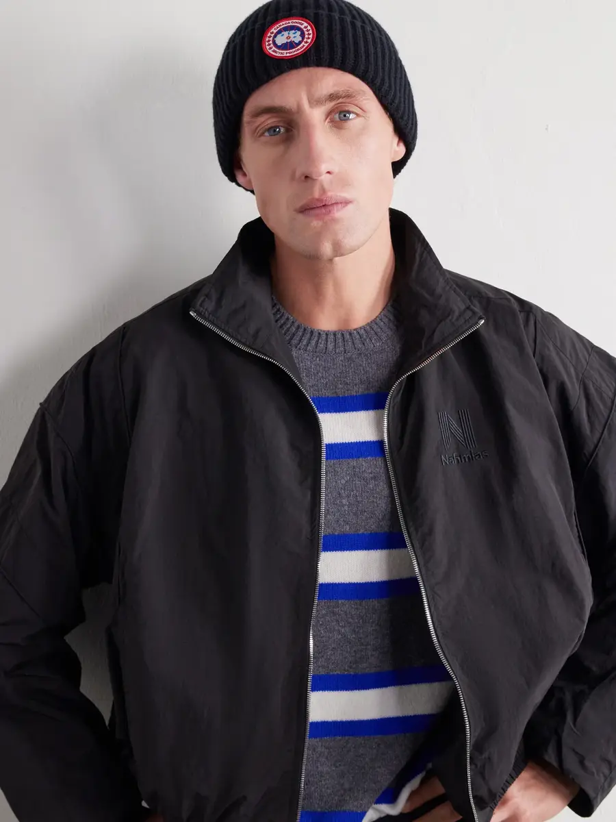 Canada Goose Logo-Appliquéd Ribbed Wool and Cashmere-Blend Beanie - Men | Thumbnail 3 Canada Goose Logo-Appliquéd Ribbed Wool and Cashmere-Blend Beanie - Men | Thumbnail 3