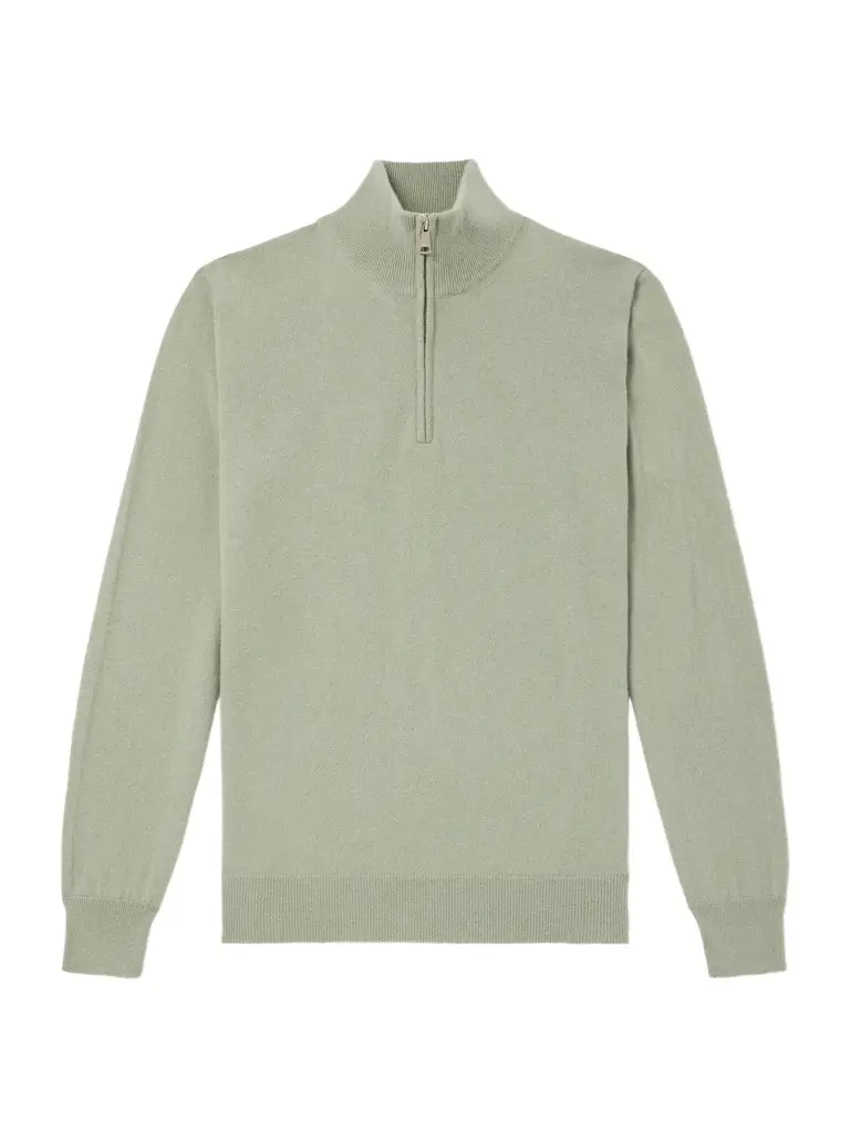 Cashmere Half-Zip Sweater - Men Cashmere Half-Zip Sweater - Men