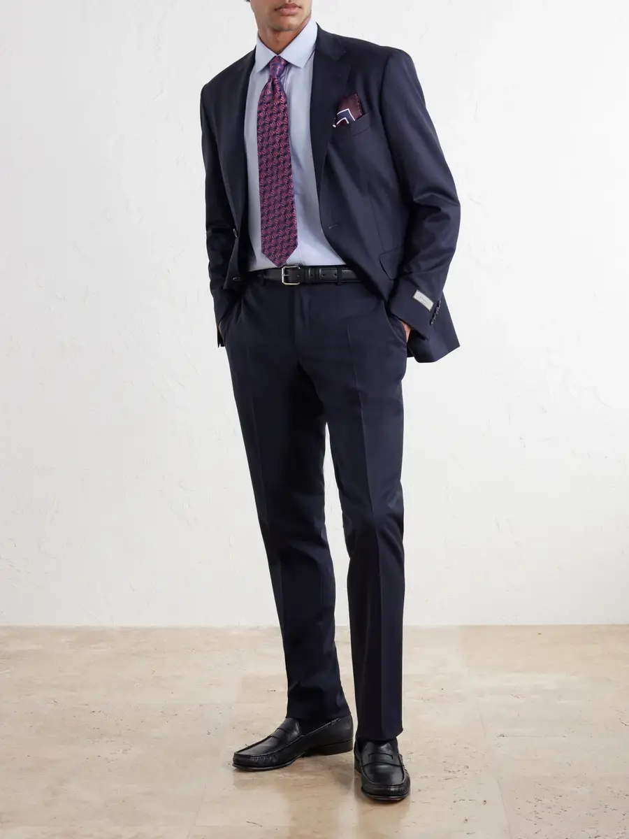 Canali Straight-Leg Wool-Blend Twill Trousers - Men | Thumbnail 2 Canali Straight-Leg Wool-Blend Twill Trousers - Men | Thumbnail 2
