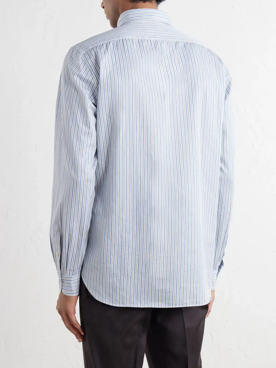 Boglioli Button-Down Collar Striped Cotton Shirt - Men | Thumbnail 4 Boglioli Button-Down Collar Striped Cotton Shirt - Men | Thumbnail 4