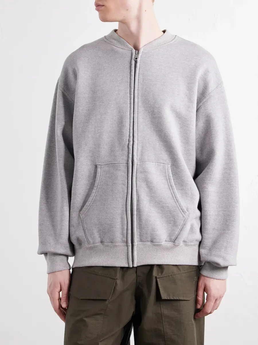 OrSlow Cotton-Jersey Zip-Up Sweatshirt - Men | Thumbnail 3 OrSlow Cotton-Jersey Zip-Up Sweatshirt - Men | Thumbnail 3