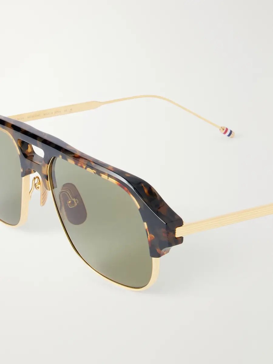 Thom Browne Aviator-Style Tortoiseshell Acetate and Titanium Sunglasses - Men | Thumbnail 3 Thom Browne Aviator-Style Tortoiseshell Acetate and Titanium Sunglasses - Men | Thumbnail 3
