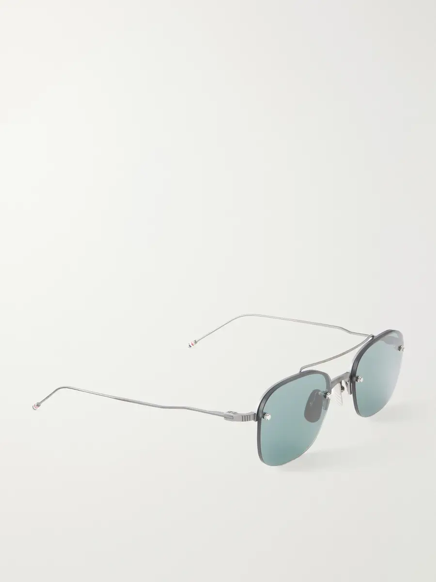 Thom Browne Aviator-Style Gold-Pleated Titanium Sunglasses - Men | Thumbnail 4 Thom Browne Aviator-Style Gold-Pleated Titanium Sunglasses - Men | Thumbnail 4